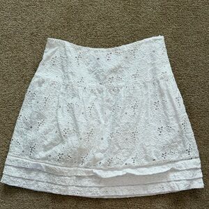 Juicy Couture White Eyelet Skirt with Floral Cutwork 2